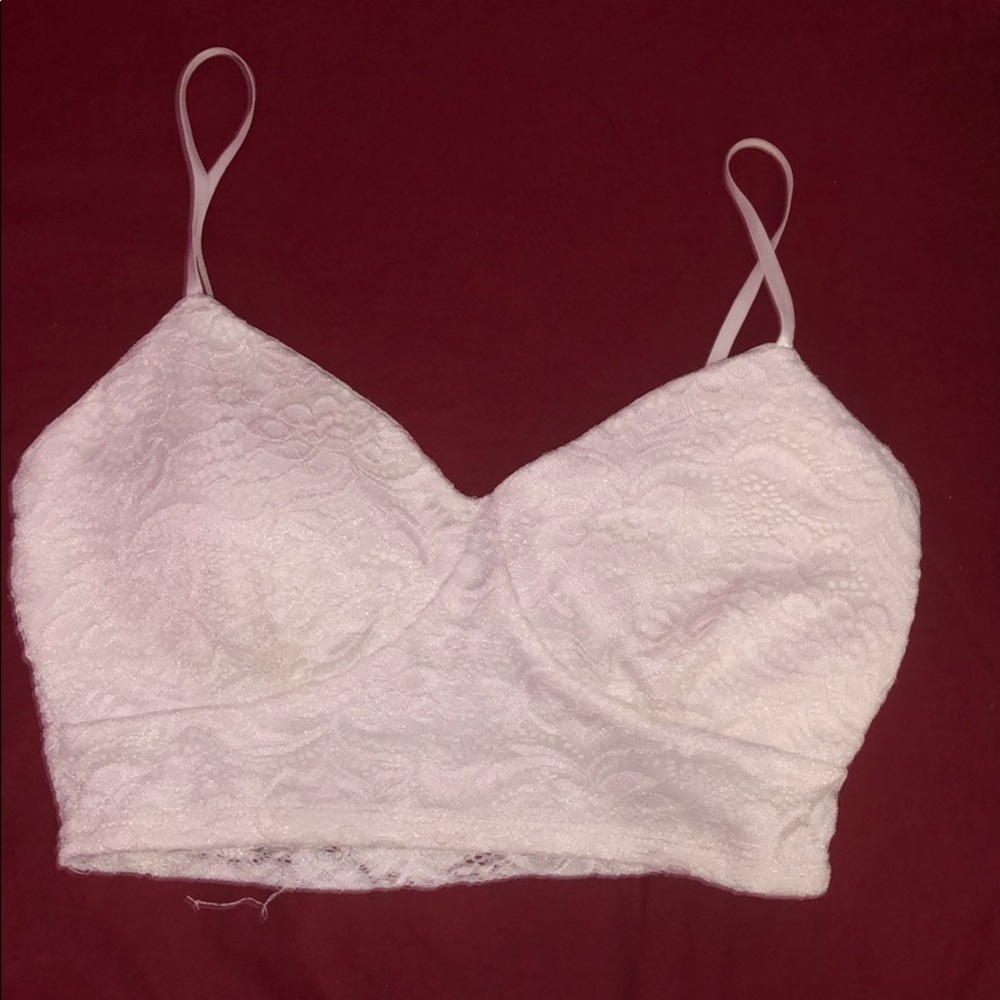 white bralette